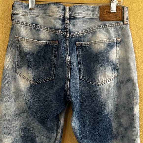 Polo Ralph Lauren Bleached Effect “The Avery Boyfriend” Cropped Jeans Size 28 - Picture 6 of 9